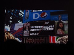 One of the two-minute films shown on MTV's billboard in Times Square.