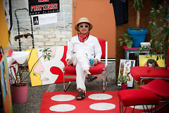 Hugo Claudin manning his booth at the 2013 Market 