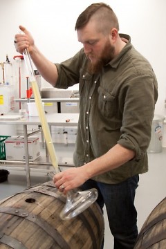 Jason Lummen of The Peoples Cider Company brewing a batch of cider.