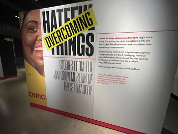 The title wall of the Overcoming Hateful Things exhibit