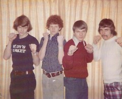 Pat, 2nd from left, in 1974 as a 112-pound novice boxer