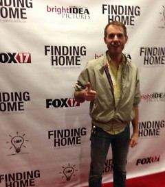 The author at the red carpet screening of Finding Home.