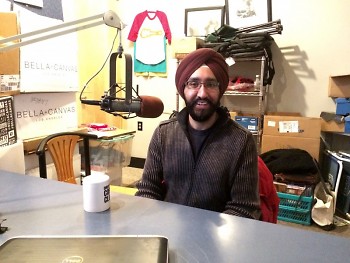Rishi Makkar in studio at WYCE