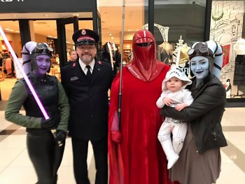 "May the force be with you"... Star Wars characters were out in force in support of the Red Kettle Campaign on Saturday.