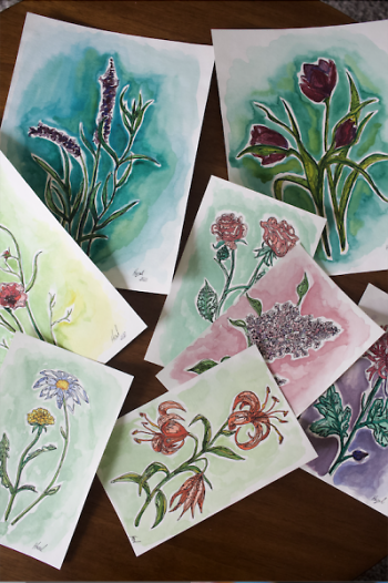 Kailey Smith-Barth, Watercolor Florals (2020)