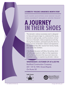 A Journey in Their Shoes is free and open to the public and will take place at 6:30p.m. on Wednesday, October 29.