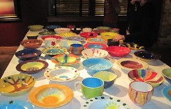 A variety of bowls to choose from.
