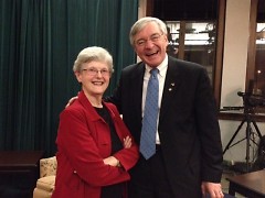 Sister Barbara Hansen with former Mayor George Heartwell at her retirement
