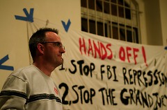 Tom Burke, appearing at the Committee to Stop FBI Repression meeting in New York City Nov. 6, 2010.