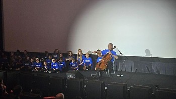 Yo-Yo Ma performs with the Children's Choir of Saint Andrews