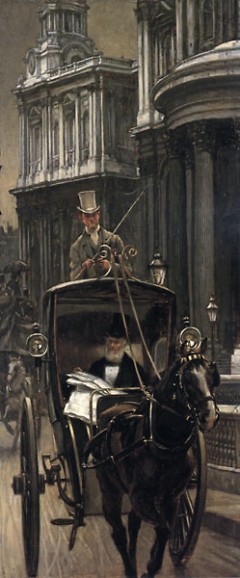 James Tissot, Going to Business, c.1879, New Orleans Museum of Art, Gift of Merryl Aron in honor of John Bullard