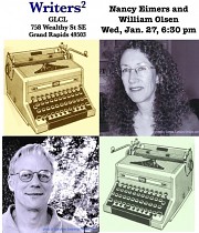 Nancy Eimers and William Olsen at GLCL for Writers Squared 1/27/16.